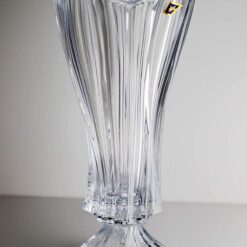 Lọ hoa pha lê chân đế Bohemia Plantica 40cm (lọ trắng)