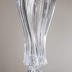 Lọ hoa pha lê chân đế Bohemia Plantica 40cm (lọ trắng)