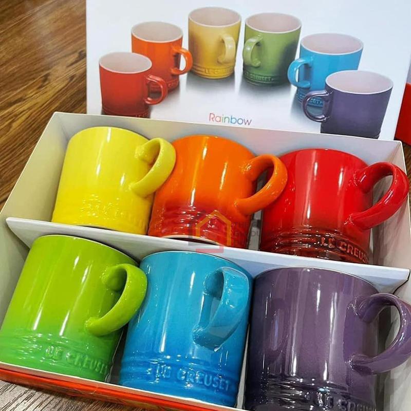 set-6-coc-le-creuset-cau-vong7 Set 6 cốc Le Creuset cầu vồng 350ml