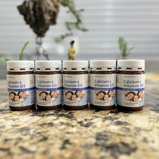 Viên ngậm Calcium + Vitamin D3 Sanct Bernhard vị socola lọ 150 viên