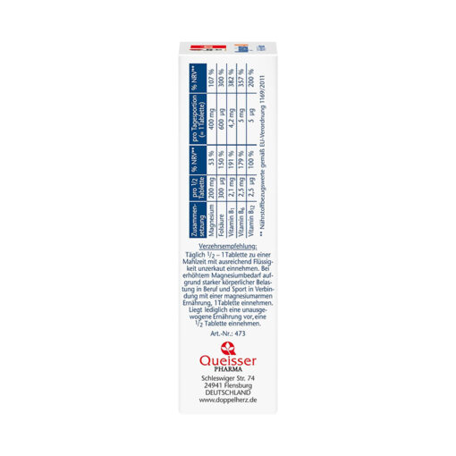 Viên uống bổ sung Magnesium 400, B1, B6, B12 + Folat