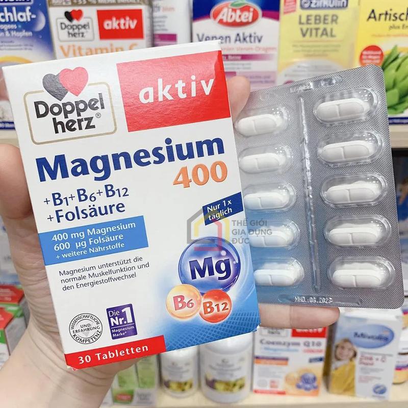 Magnesium 400, B1, B6, B12 + Folate Supplement Tablets