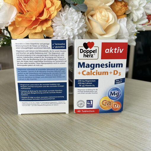 Viên uống bổ sung Magnesium Calcium-D3 hộp 40 viên
