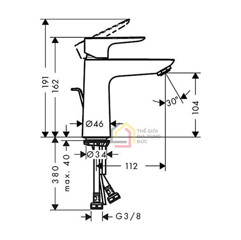 voi-lavabo-hansgrohe-71710000-5 Vòi Lavabo Hansgrohe 71710000