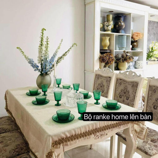 Bộ bát, đĩa, ly màu xanh ngọc bích Ranke Home EU