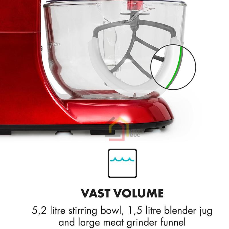 may-lam-bep-da-nang-3-in-1-klarstein-lucia-rossa-1300w4 Máy làm bếp đa năng 3 in 1 Klarstein Lucia Rossa 1300w