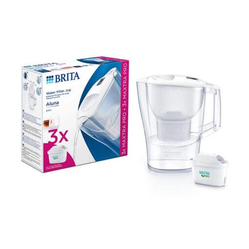 Bình lọc nước Brita Aluna MX Pro white 2,4L kèm 3 lõi lọc