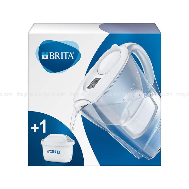 Bình lọc nước Brita Marella Memo white 2,4L kèm lõi lọc