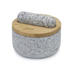 Bộ chày cối Joseph Joseph 20176 Dash Pestle & Mortar with Bamboo Lid - Granite (kèm nắp tre)