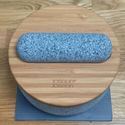 Bộ chày cối Joseph Joseph 20176 Dash Pestle & Mortar with Bamboo Lid - Granite (kèm nắp tre)