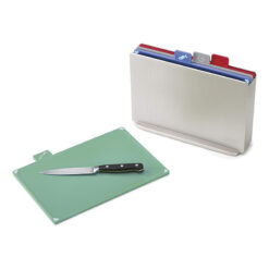 Bộ thớt kèm dao New Joseph Joseph Index Regular Chopping Board Silver (60131)