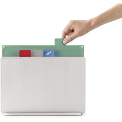 Bộ thớt kèm dao New Joseph Joseph Index Regular Chopping Board Silver (60131)