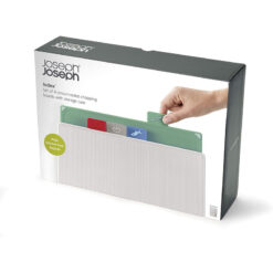 Bộ thớt kèm dao New Joseph Joseph Index Regular Chopping Board Silver (60131)