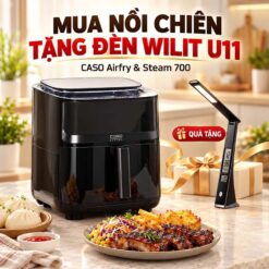 Nồi chiên không dầu kết hợp hấp CASO Airfry & Steam 700
