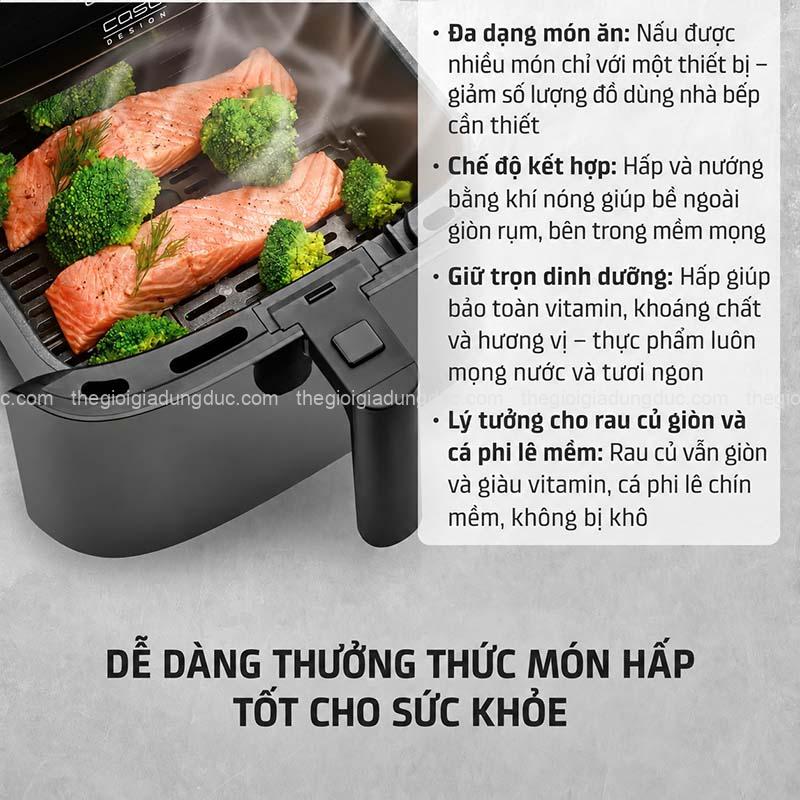 Nồi chiên không dầu kết hợp hấp CASO Airfry & Steam 700