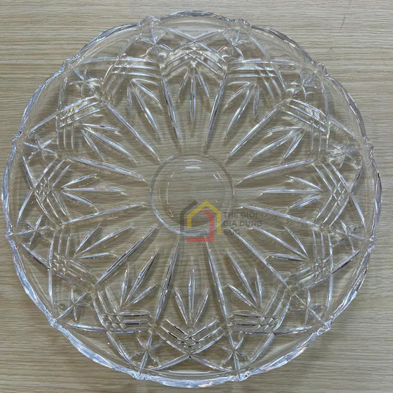 dia-pha-le-tron-hoa-tiet-bohemia-dk-31cm2 Đĩa pha lê tròn hoạ tiết Bohemia đk 31cm
