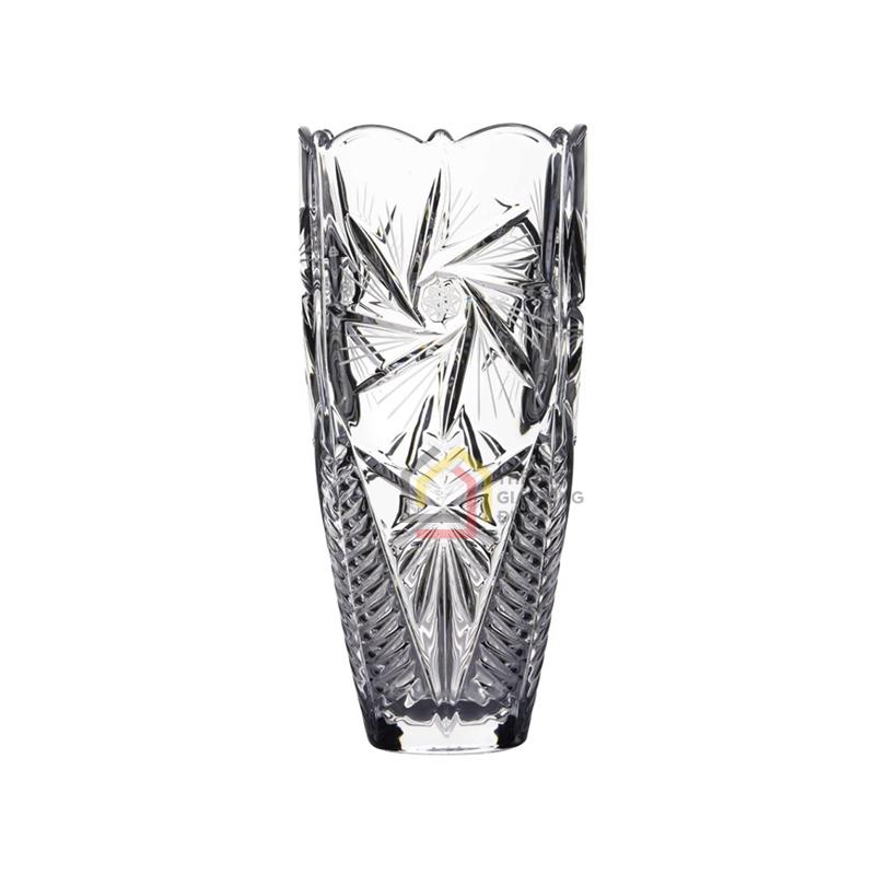 lo-hoa-pha-le-bohemia-bom-xoay-20cm Lọ hoa pha lê Bohemia bom xoáy 20cm