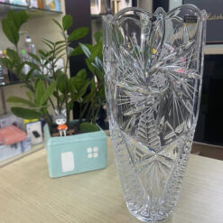 Lọ hoa pha lê Bohemia bom xoáy 20cm