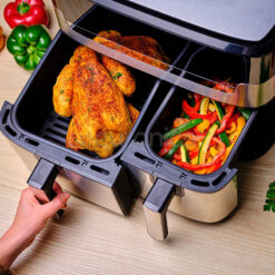 Nồi chiên không dầu điện tử Tefal Dual Easy Fry & Grill EY905D10 8.3L