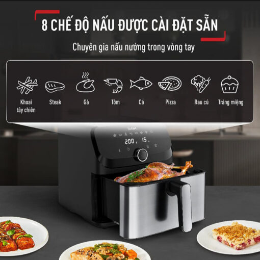 nồi chiên không dầu điện tử Tefal EY855D68 EasyFry Mega