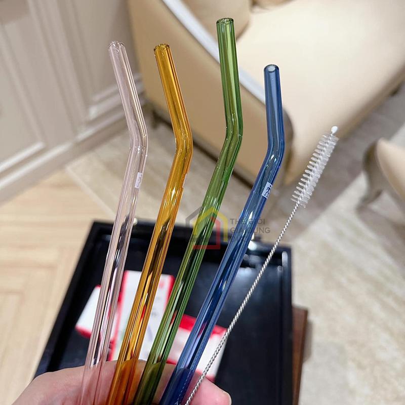 set-4-ong-hut-thuy-tinh-mau-sac-kem-choi-zwilling-23cm7 set 4 ống hút thủy tinh màu sắc kèm chổi Zwilling 23cm