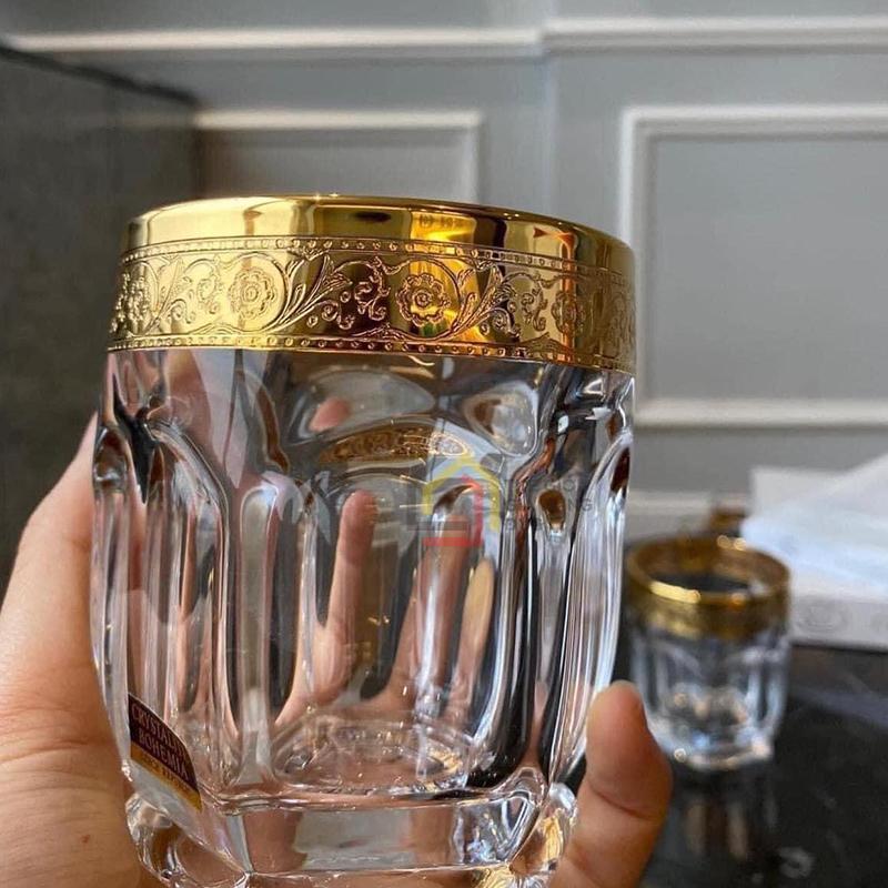 bo-6-coc-bohemia-safari-250ml-ma-vang-24k3 Bộ 6 cốc Bohemia Safari 250ml mạ vàng 24k