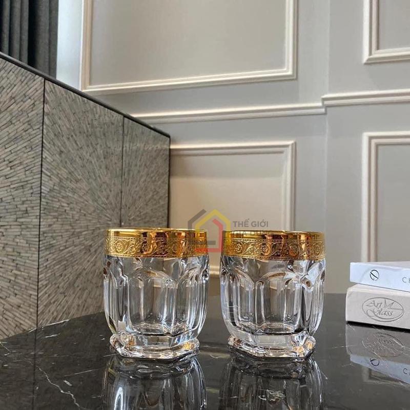 bo-6-coc-bohemia-safari-250ml-ma-vang-24k4 Bộ 6 cốc Bohemia Safari 250ml mạ vàng 24k