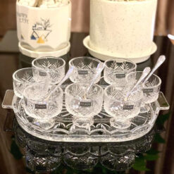 Set 8 ly pha lê Godinger Dublin Ice Cream