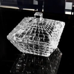 Bộ 4 thố mứt thuỷ tinh pha lê có nắp kèm khay DL EU