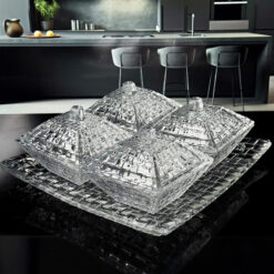 Bộ 4 thố mứt thủy tinh Vessen