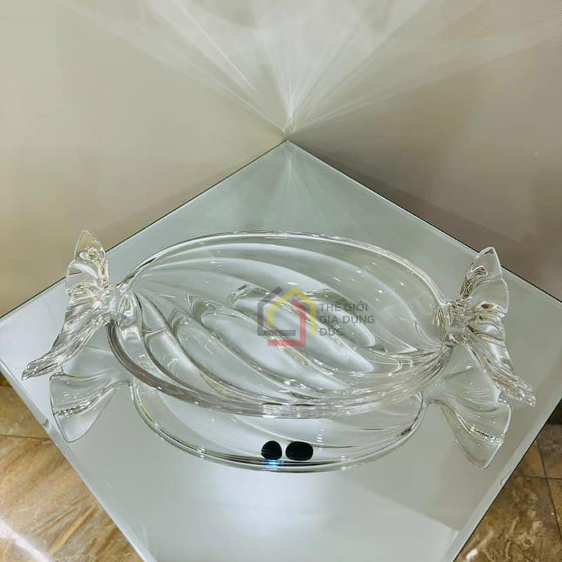 dia-keo-pha-le-bohemia-kich-thuoc-33-x-15cm Đĩa kẹo pha lê Bohemia kích thước 33 x 15cm