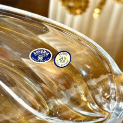 Đĩa kẹo pha lê Bohemia kích thước 33 x 15cm