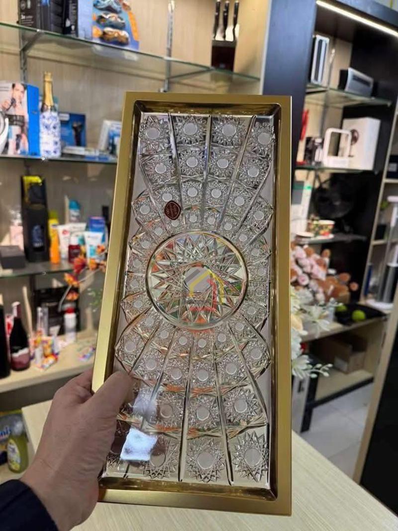 khay-chu-nhat-pha-le-mai-ma-vang-bohemia (1) Khay chữ nhật pha lê mài mạ vàng Bohemia