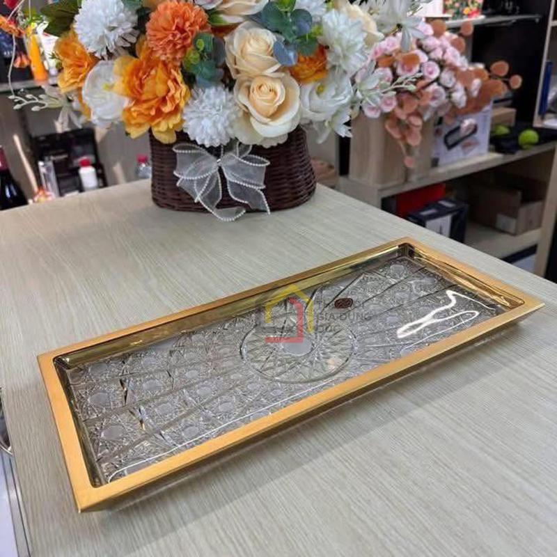 khay-chu-nhat-pha-le-mai-ma-vang-bohemia (2) Khay chữ nhật pha lê mài mạ vàng Bohemia