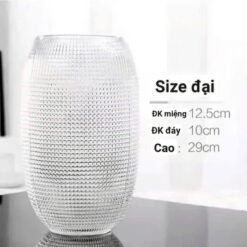 Lọ hoa Olive phong cách Pháp hoạ tiết chấm bi cao 30cm