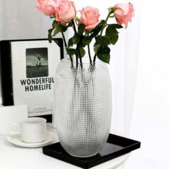 Lọ hoa Olive phong cách Pháp hoạ tiết chấm bi cao 30cm