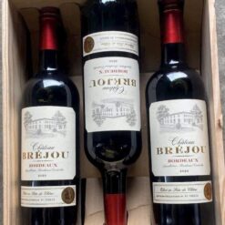 Set 6 chai rượu vang đỏ chát Château Bréjou Bordeaux 14,5%