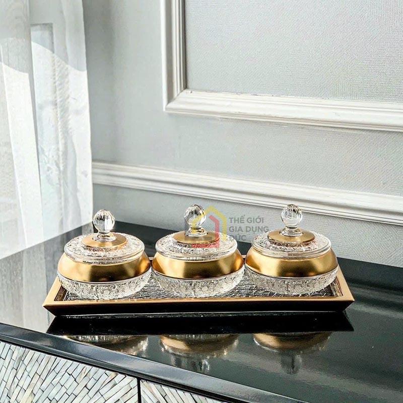 set-pha-le-mai-ma-vang-bohemia-1-khay-34cm-2-tho (3) Sét pha lê mài mạ vàng Bohemia (1 khay 34cm + 2 thố)