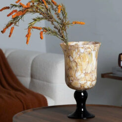 Bình hoa vân đá có chân cao cấp