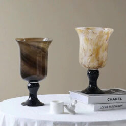 Bình hoa vân đá có chân cao cấp