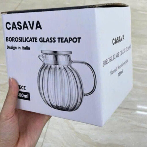 Bình trà thủy tinh cao cấp Casava Italy 1,3L