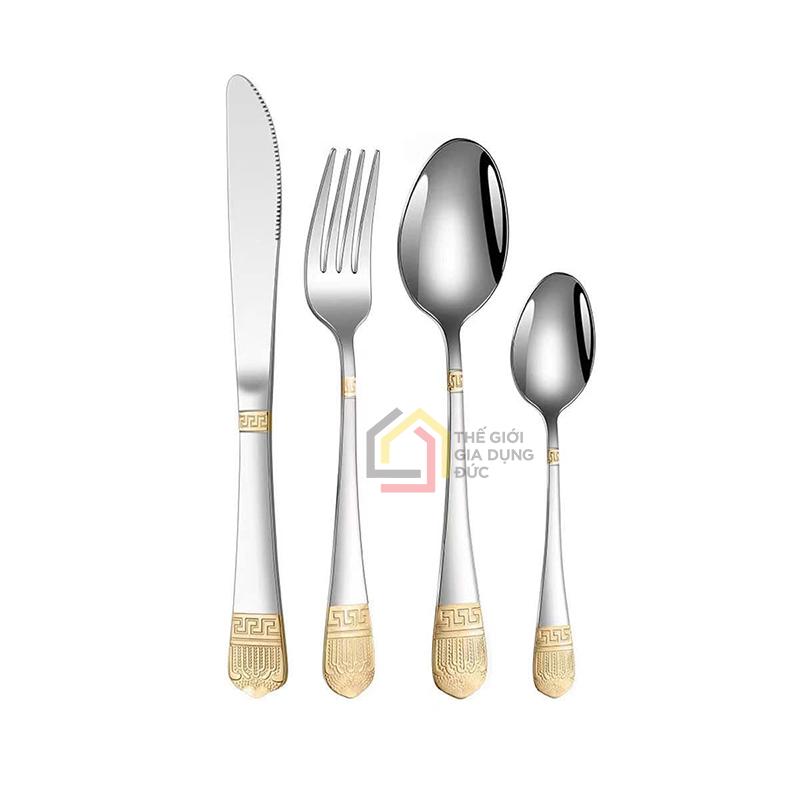 bo-dao-dia-ma-vang-stainless-steel-24-mon3 Bộ dao dĩa mạ vàng Stainless Steel 24 món