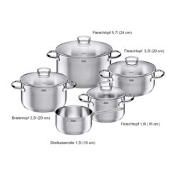 Bộ nồi Silit Toskana 5 món (4 nồi, 1 quánh)