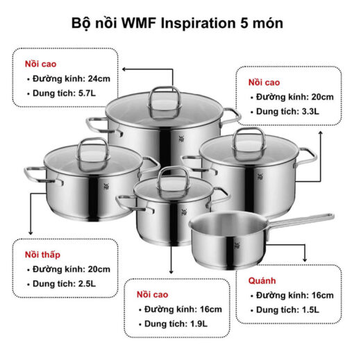 Bộ nồi Wmf Inspiration 5 món