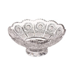 Chân bồng pha lê mài M57 Bohemia size 15cm, cao 6,5cm