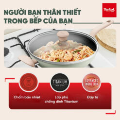 Chảo sâu lòng cao cấp Tefal So Matcha 30cm kèm vung kính