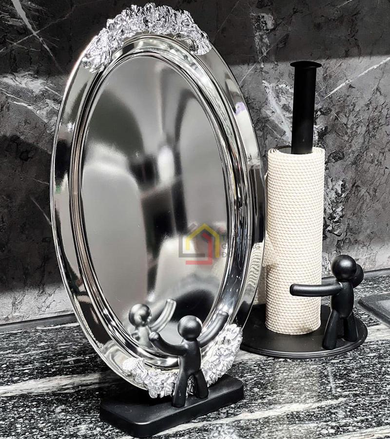 khay-phuc-vu-oval-decor-2-mep-dinh-hoa-ma-bac Khay phục vụ Oval decor, 2 mép đính hoa mạ bạc