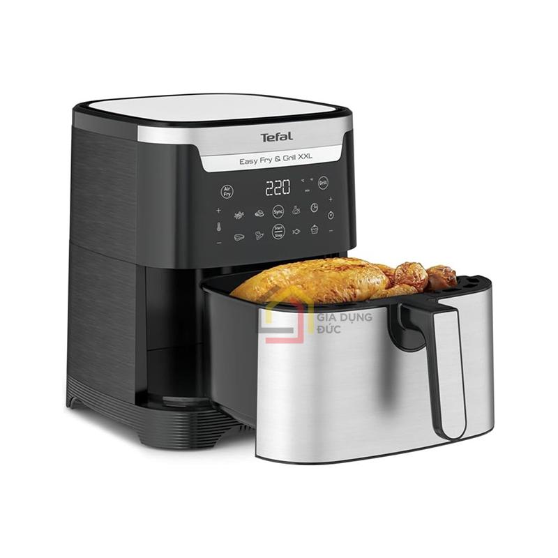 noi-chien-khong-dau-tefal-2in1-easy-fry-grill-6-5l-xxl-ey801d15-1 Nồi chiên không dầu Tefal 2in1 Easy Fry & Grill 6.5L XXL EY801D15