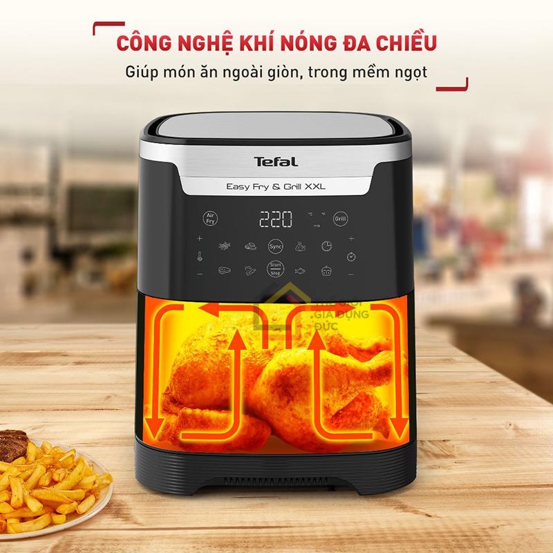 noi-chien-khong-dau-tefal-2in1-easy-fry-grill-6-5l-xxl-ey801d15-7 Nồi chiên không dầu Tefal 2in1 Easy Fry & Grill 6.5L XXL EY801D15