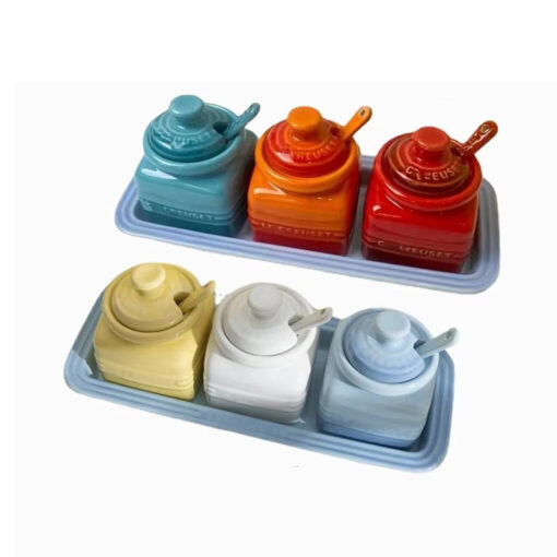 Set 3 lọ đựng gia vị vuông Le Creuset